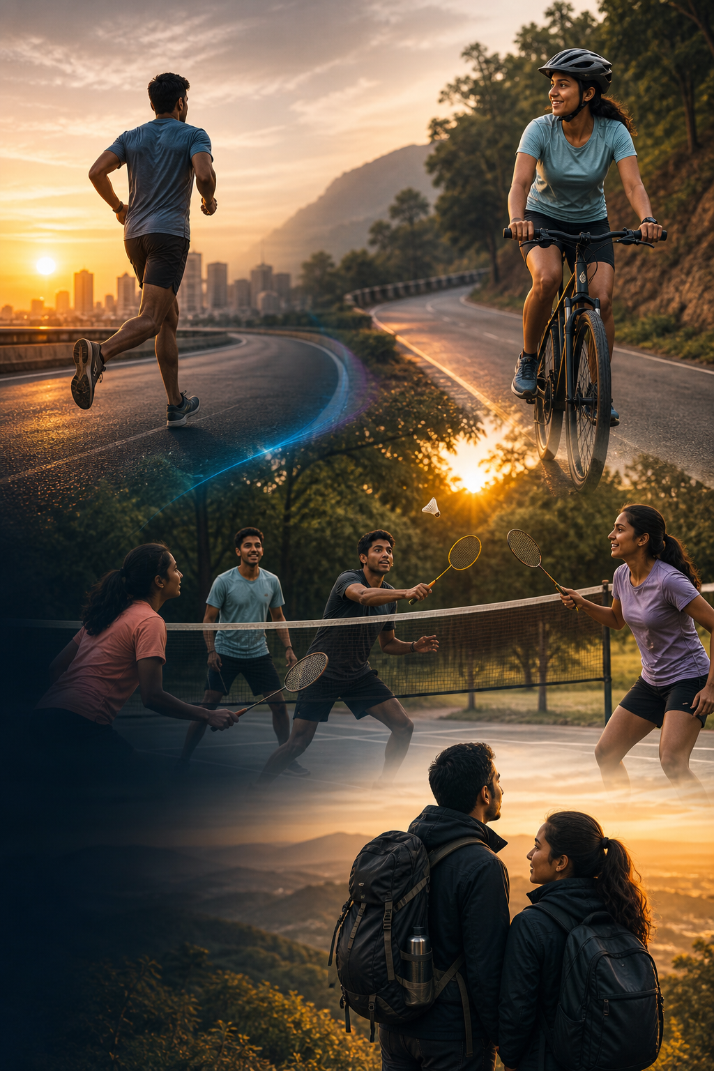 People coming together for outdoor activities and sport